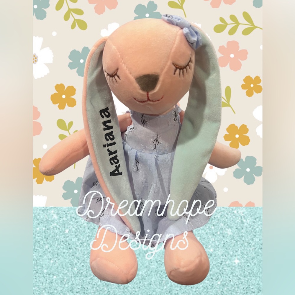 Personalized bunny rabbit plush